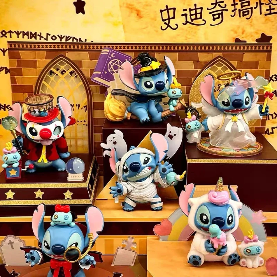 

6 шт. Disney Stitch Weird Diary V2 серии аниме фигурки Mystery Box Коллекционная милая статуя из ПВХ кукла детские подарки на день рождения