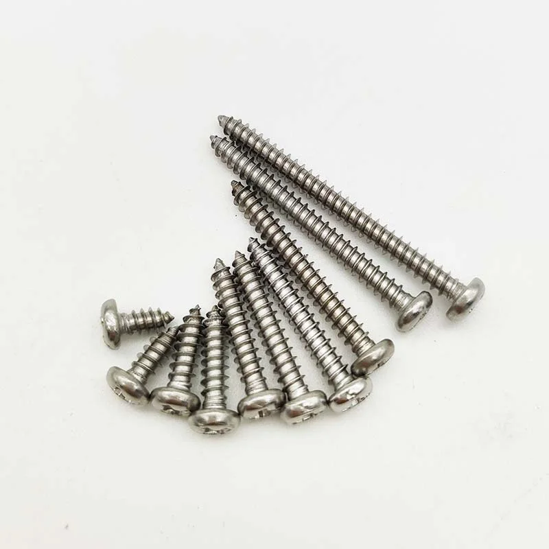 390pcs 600pcs Self Tapping Screws Assortment Kit M2 M3 M4 Round Head Phillips Drive Screws Set 304 Stainless Steel Wood Screw