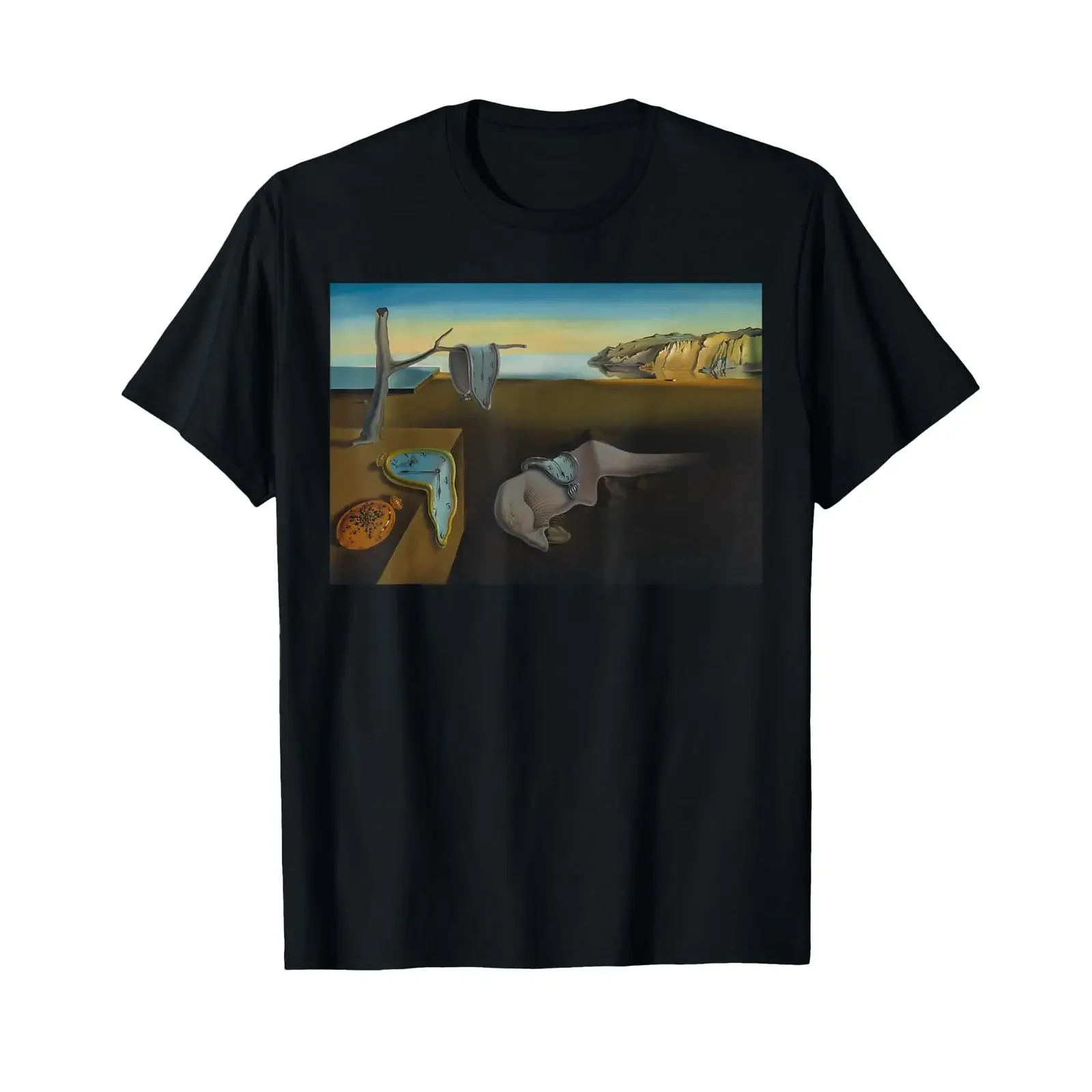 T-shirt « La persistance de la mémoire », célèbre peinture de Dali, petit format vintage, délavé, respirant, confortable, polyvalent, graphique, doux