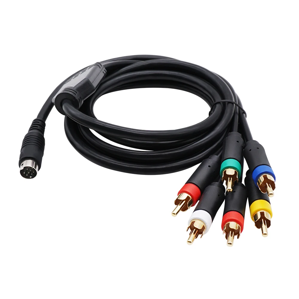 BitFunx 1.8M RGB/RGBS Cable MINI DIN-9pin Connector Video Consoles For Sega Mega Drive 2 MD2 Game Console