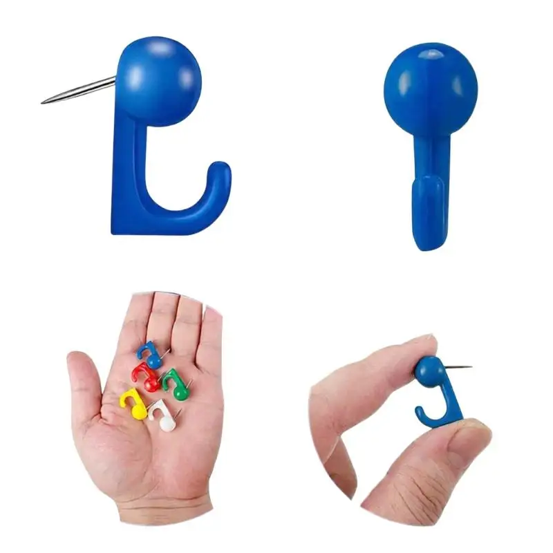 50PCS Push Pin Hooks Plastic Cork Board Decorative Drawing Pins Photo Fixed Thumbtack Office Gadgets
