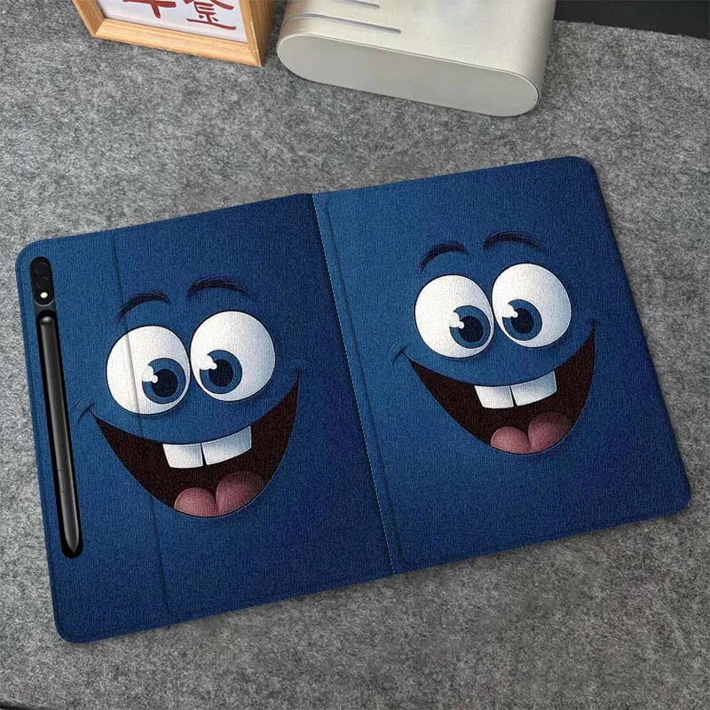 

Cool Expression Eye Mouth For Samsung Galaxy Tab S6 S7 S8 S9 S10 FE Plus Lite Soft Flexible Support Tablet Case Gift