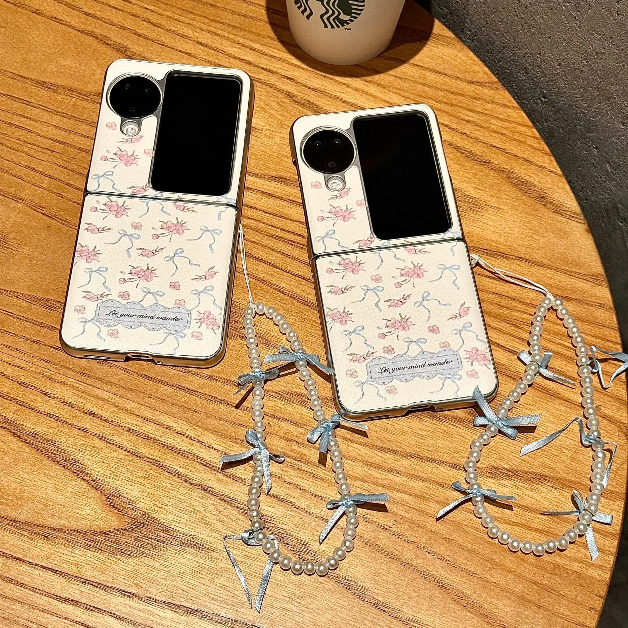 

Back Cover For OPPO Find N3 N2 Flip Case Rose Flower Floral Bowknot Bracelet Wristband Chain Hard Pc Shockproof Phone Case