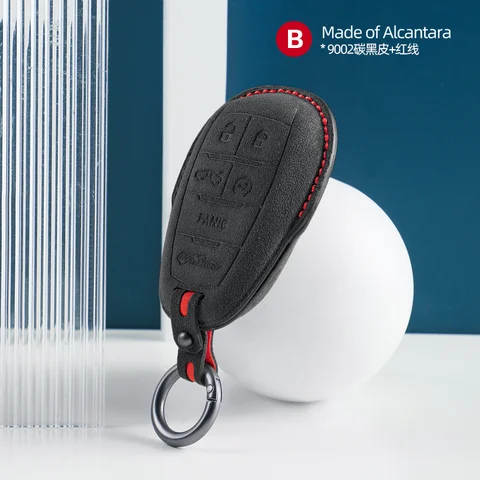 Чехол для автомобильного ключа из алькантары для Alfa Romeo Stelvio Mito Giulietta Giulia Brera 4C 159 GTA 147 156 Mito 166 GT JTD