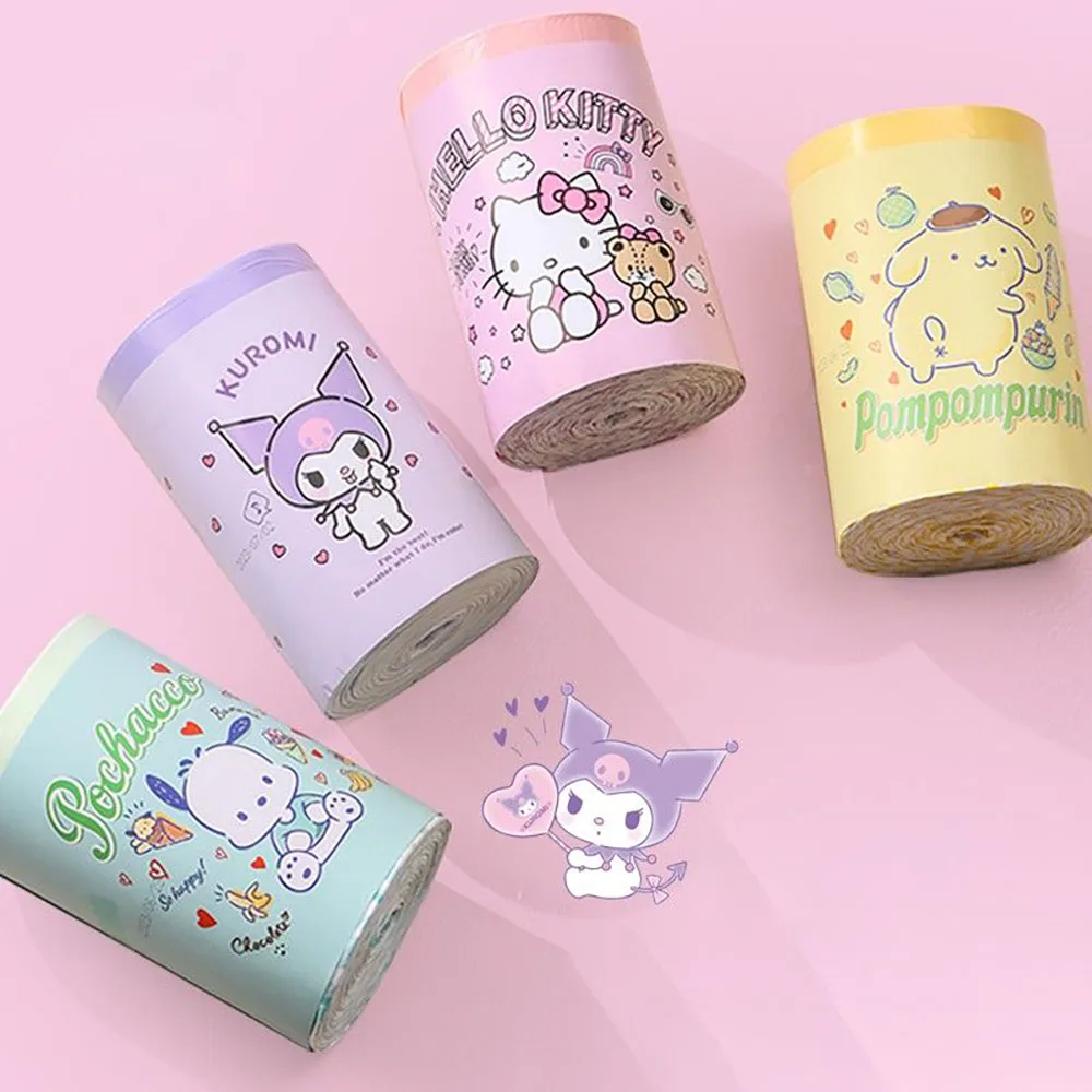 

Милый утолщенный мешок для мусора Sanrio Hello Kitty, милый мультяшный одноразовый портативный пластиковый пакет для кухни