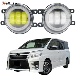 Full Led Fog Light Lamp Assembly with Lens Angel Eyes DRL for Toyota Voxy Noah ZRR70W, ZRR75, ZRR75G, ZRR75W, ZRR80W not all