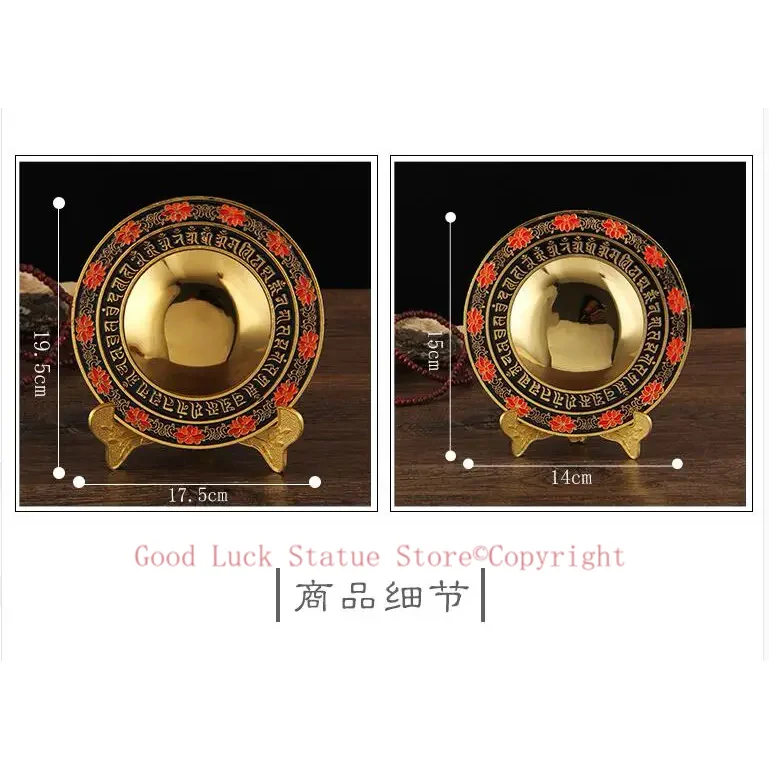 Wholesale Buddhist supplies HOME Exorcise evil spirits efficacious Protection Gold plating ritual worship ZHUN TI JING mirror