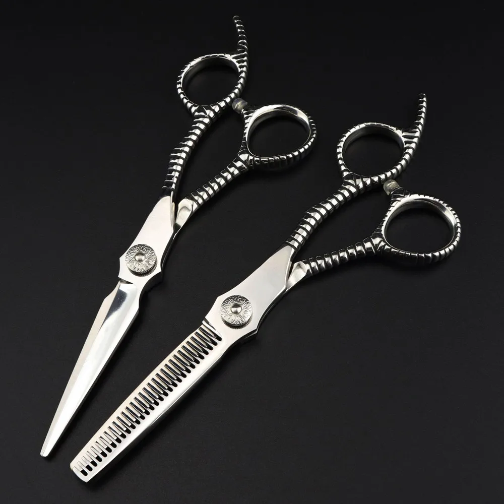 

Professional JP440c steel 6 '' Silver cut hair scissors haircut thinning barber makas hair cutting shears hairdressing scissors