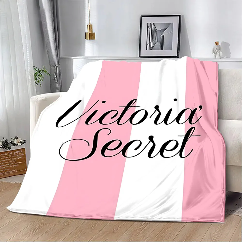 Fashion V-Victoria's Printed Blanket Picnic Blankets Warm Blanket Soft and Comfortable Blanket Home Travel Birthday S-SecretS