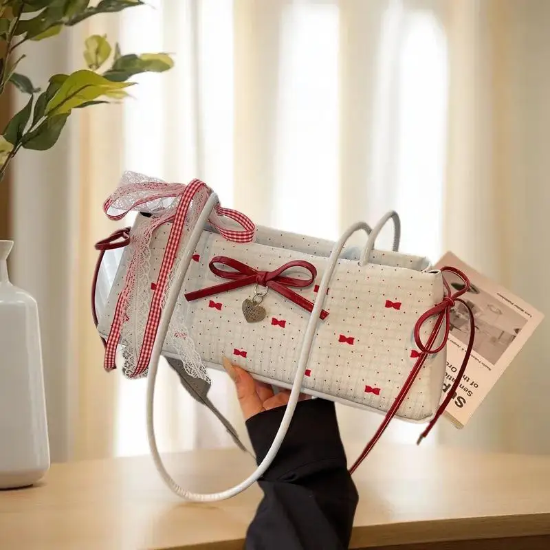 

Сумка на плечо с бантом, милый корейский стиль, женская модная сумка подмышки, модная пригородная сумка, отличный подарок для девочек