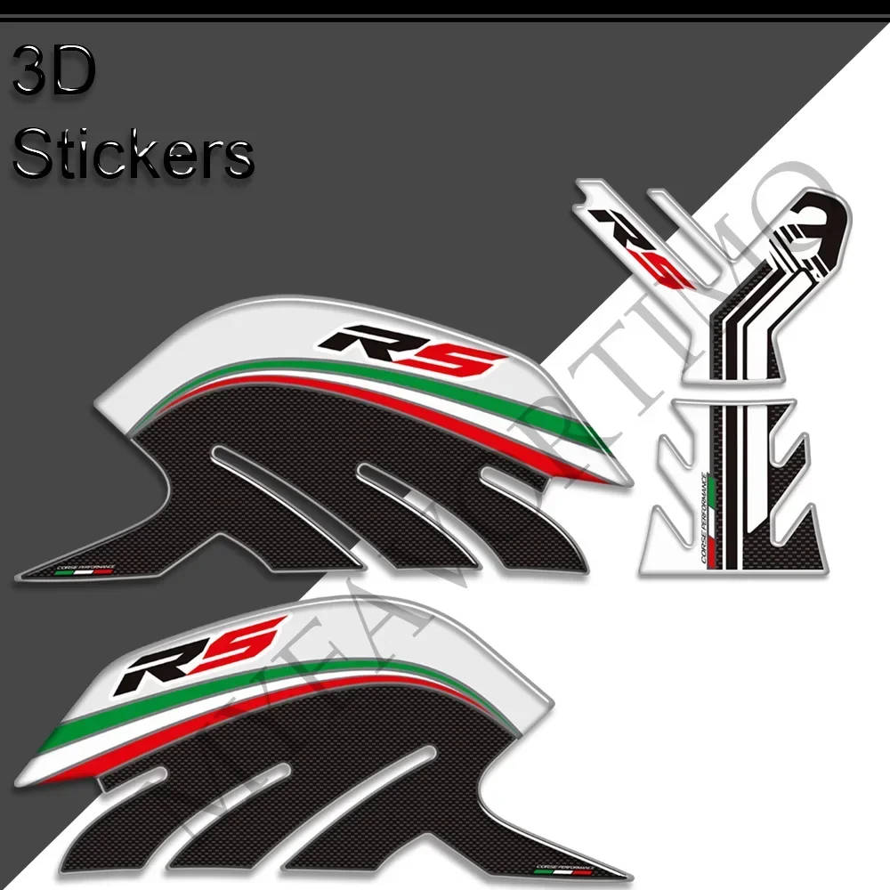 Motorcycle For Aprilia RS4 RS50 RS125 Tank Pad Grips Gas Fuel Oil Kit Knee Stickers Decals Protector 2018 2019 2020 2021 2022