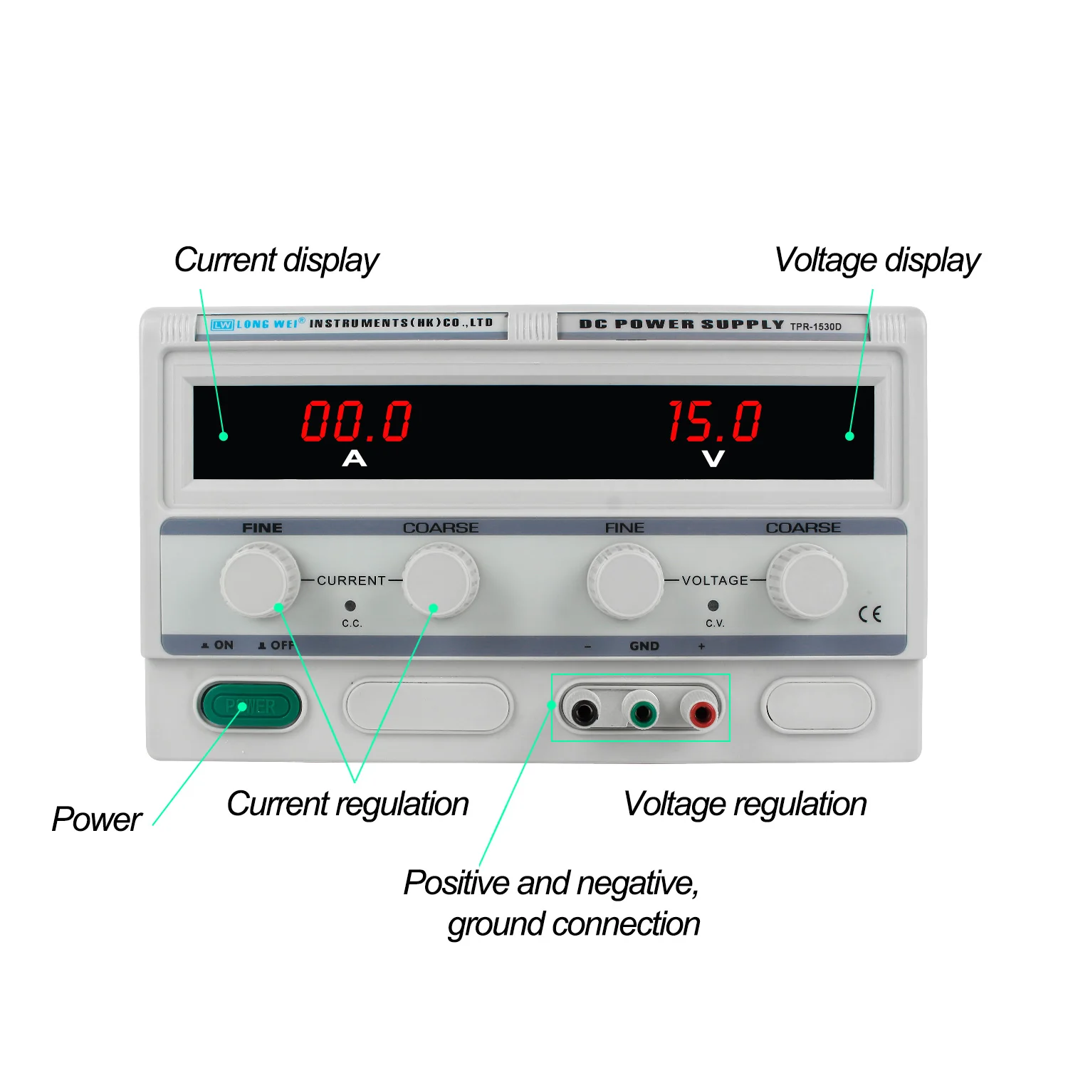 NICE-POWER TPR-1530D 0-15V/0-30A Laboratory Dc Power Supply ,bench Regulated DC Power Supply,adjustable Dc Power Supply