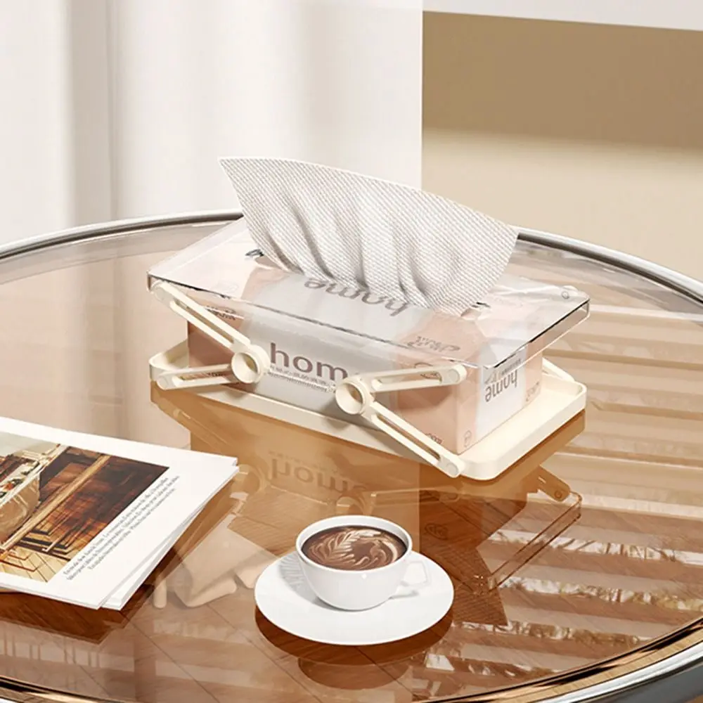 Extendable Tissue Storage Box Automatic Lift Minimalist Light Luxury Napkin Holder Anti-slip Rectangle Paper Container Car