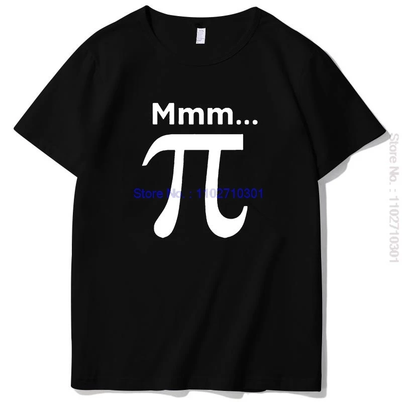 Mmm Pi Men's Cotton Graphic T-Shirt Short Sleeve Summer Tees O-Neck Print Fashion Top for Casual Wear
