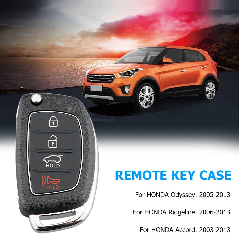 

4-кнопочный чехол для дистанционного ключа, черный чехол для ключа с дистанционным управлением, складной чехол для дистанционного ключа для Hyundai Tucson Santa Fe IX45