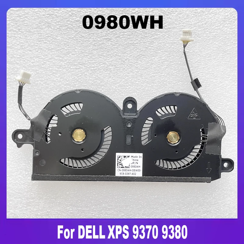 0980WH Nouveau Original Pour DELL XPS 9370 9380 Ordinateur Portable Ventilateur De Refroidissement Refroidisseur Ventilateur Dissipateur thermique religions 980WH CN-0980WH De Haute Qualité