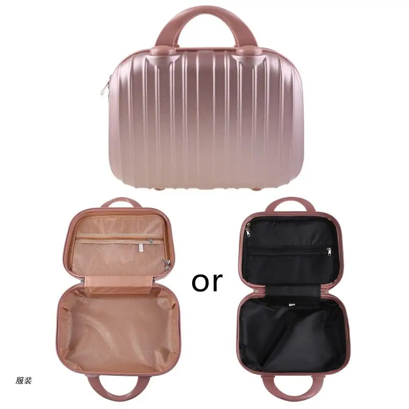 

D0UD 14in Cosmetic for CASE Luggage Small Travel Portable Carrying Suitcase for Makeu