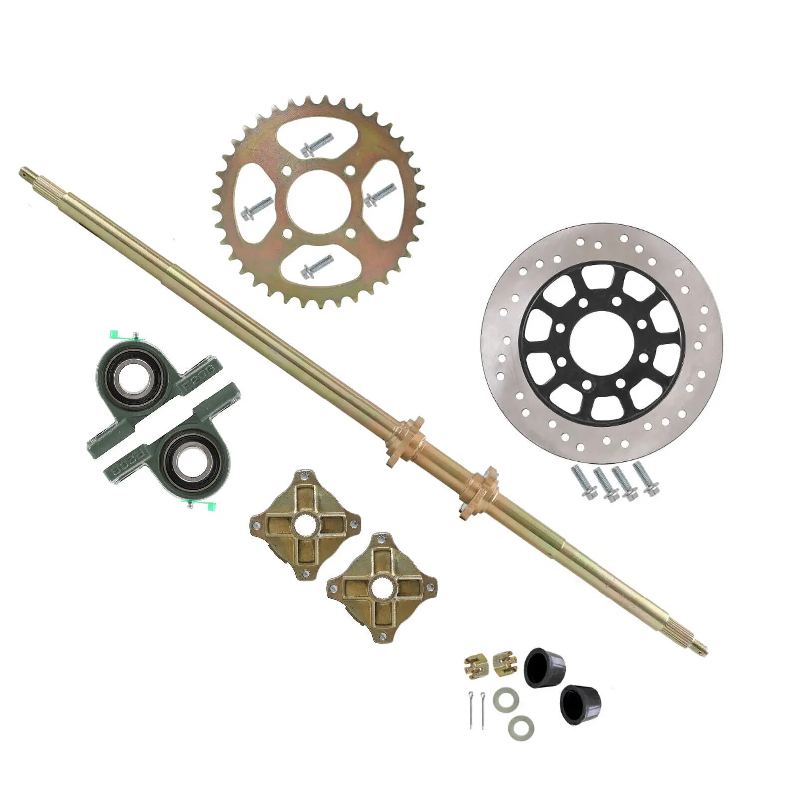 44 "محور خلفي مباشر محور عجلات مجموعة كاملة رمح ضرس وسادة كتلة الجمعية الخلفية لتقوم بها بنفسك دراجة صغيرة #6