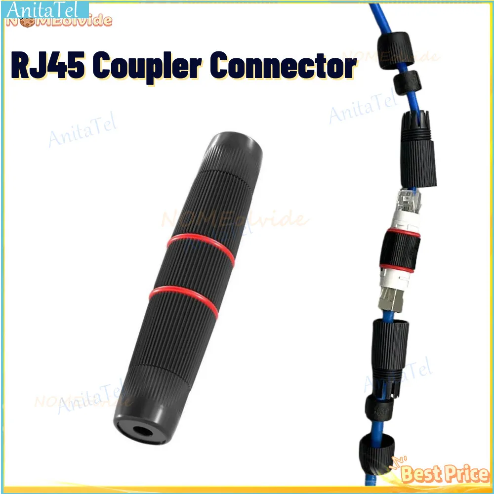 RJ45 Connector Outdoor Waterproof To Female Port Network LAN Splitter Transfer Head Adapter Coupler Cat5e CAT6