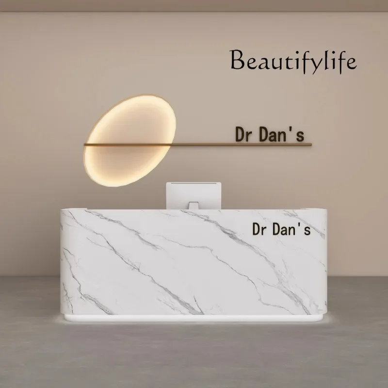 

BJ Aesthetic Company Reception Desks Bar Modern Shelves Restaurant Shop Desks Luxury Beauty Unique Mostrador Commercial Furnitur