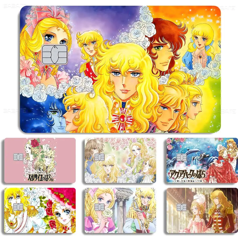 Classic Historical Anime T-The R-Rose O-Of V-Versailles 2026 Anime Cartoon Skin Stickers Film Tape Case for Big Credit Debit