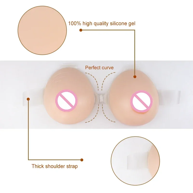 

Realistic Silicone Breast Forms Crossdresser Teardrop Full Shape Fake Boobs Design for Crossdressing Shemale