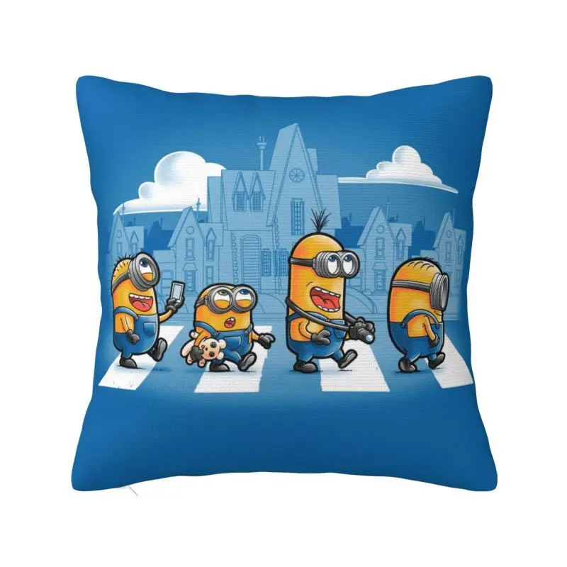 Custom M-Minions Road Throw Pillowcase Minion Cartoon Luxury Cushion Cover Soft Pillowcase