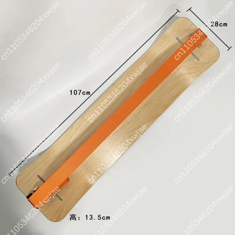 Maple Wood Balance Board for Slackline Training, Multi-Functional Yoga & Ski Fitness Equipment with Training Lines