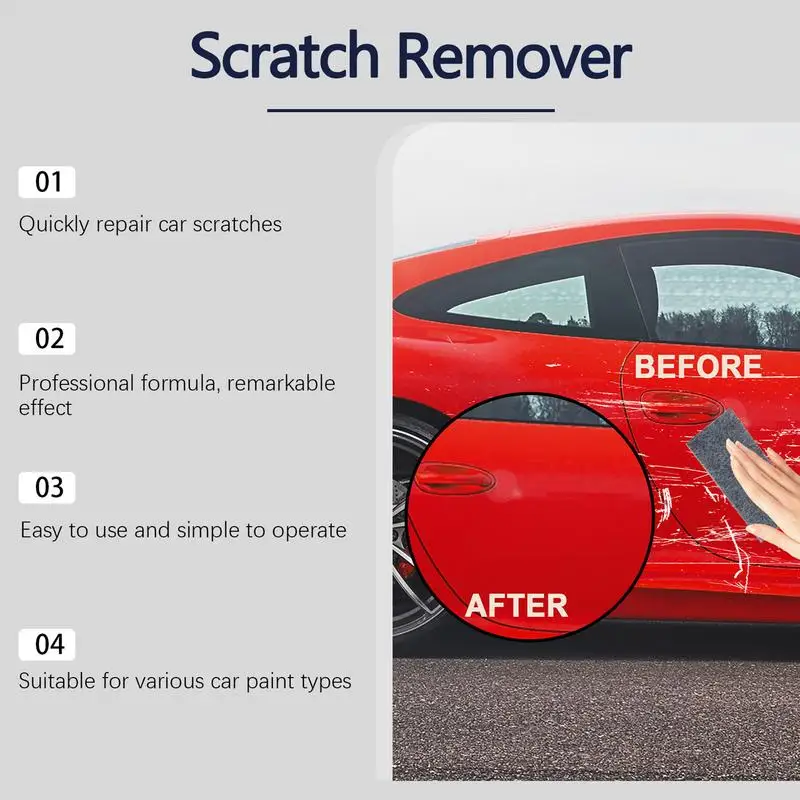 Car Scratch Remover Car Paint Vehicle Scratch Remover Scuff Removal With Cloth Practical Vehicles Paint Repair Scratch Repairing