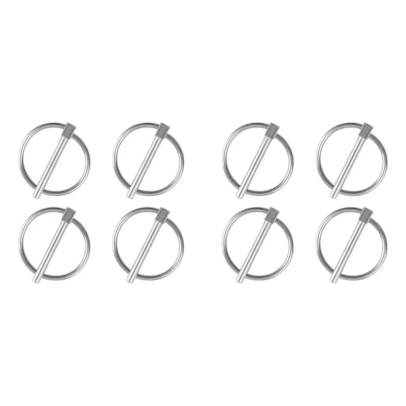 AA05 Lynch Pin, 8PCS Dia 4.5Mm 316 Stainless Steel Round Safety Pins Trailer Lock Pin Retaining Pins Lynch Pin Fasteners