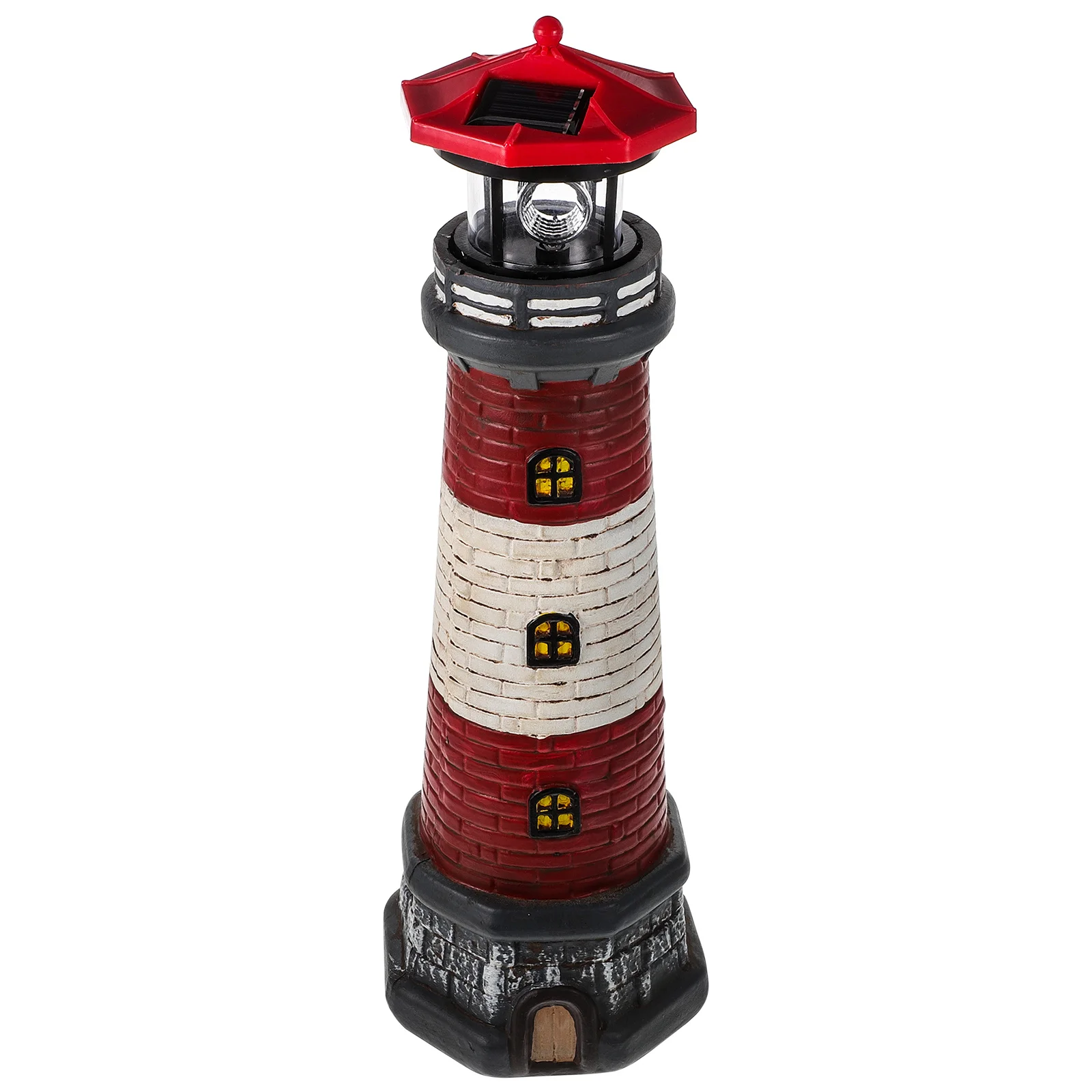 

Solar Light Tower Outdoor Ornaments Garden Decor Adornment Yard Lawn Lighthouse Lights Patio Resin Decors with Power