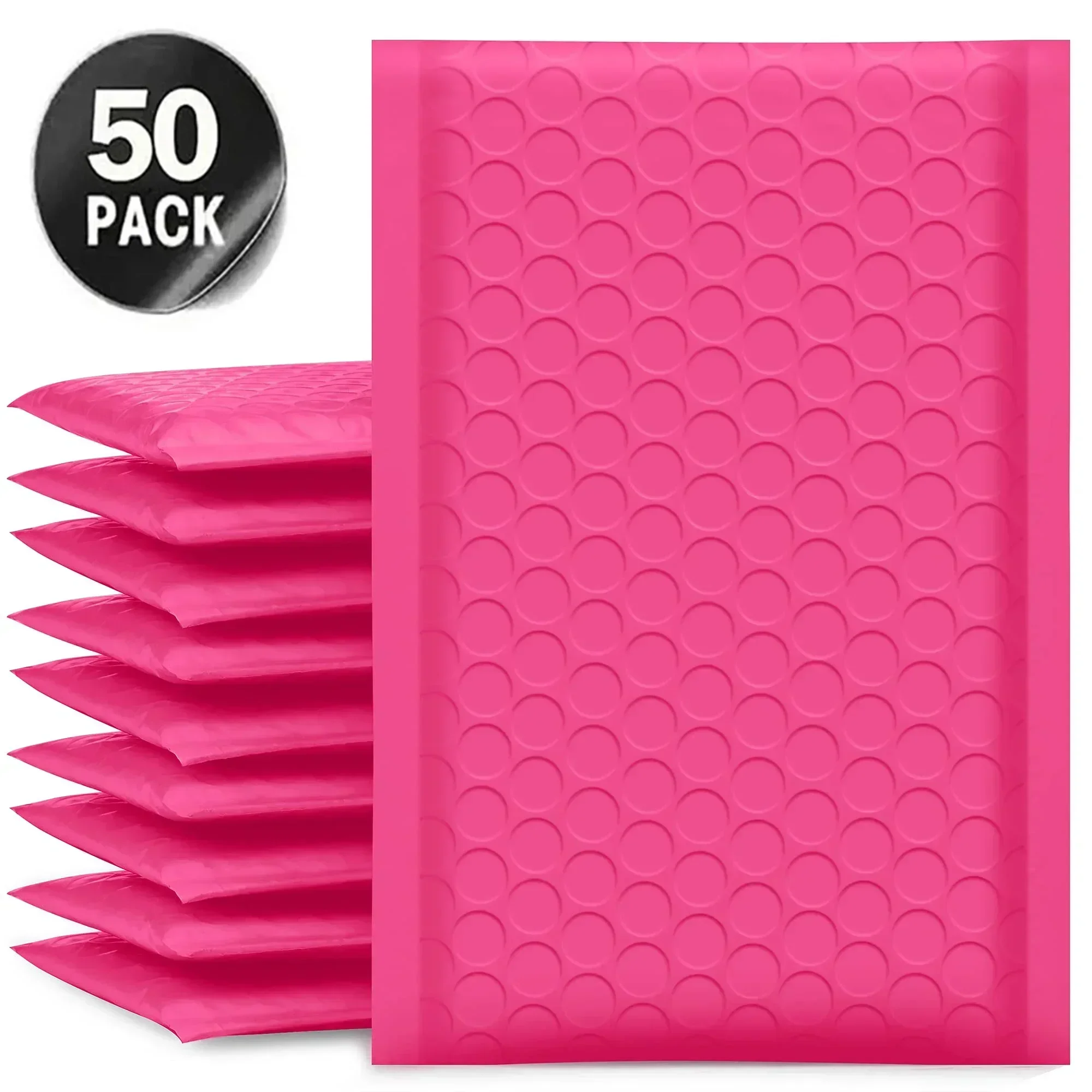 Envelope De Bolha Rosa, Pacote De Entrega, Suprimentos De Pequenas Empresas, Envelopes Pacotes De Envio, Saco De Embalagem, Mailer, 50 Pcs