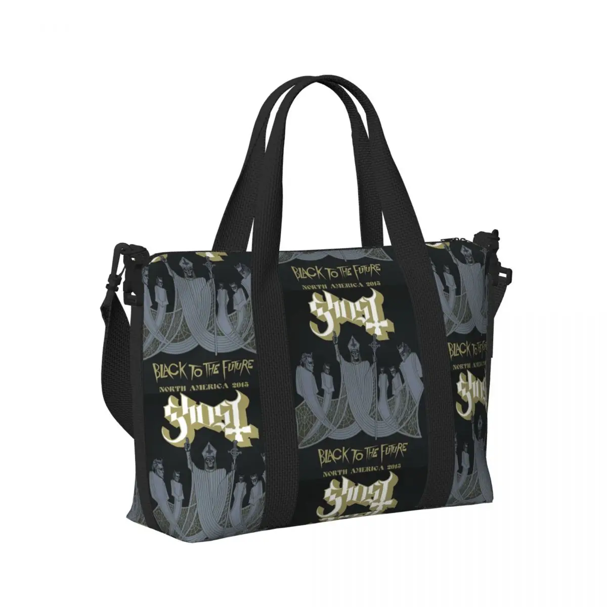 

Ghost B.C. Band Beach Travel Bag Large Capacity Tote Bags for Gym Sport Women Shopping Duffle Shoulder Bag