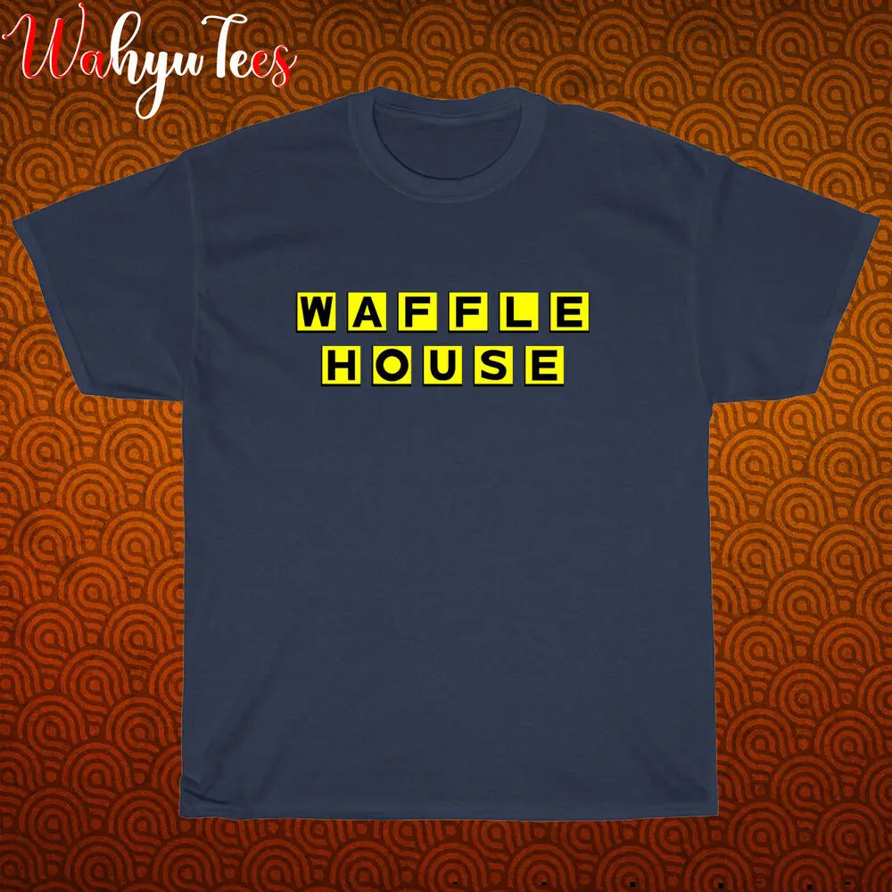 New Shirt Waffle House Retro Logo Black/Navy/Grey/White T-Shirt Size S-5XL