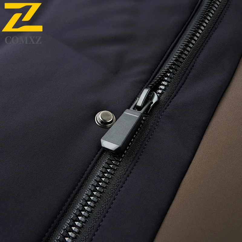 COMXZ Winter Thickened Down Coat 2025 New Men Long Hooded Business Casual White Duck Down Thermal Outerwear Windproof Parka