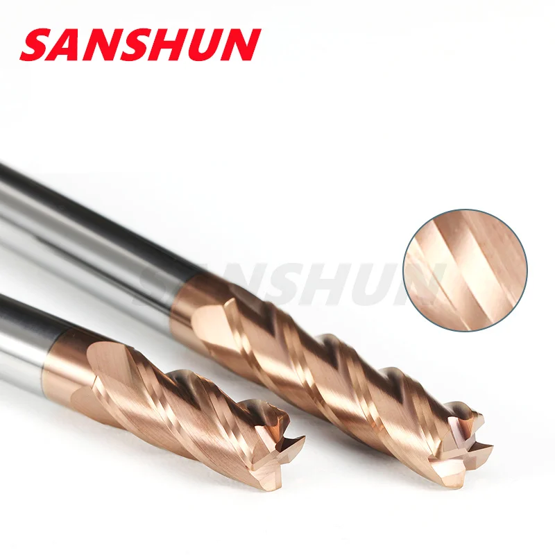 Imagem -02 - Canto Raio End Mill r Bullnose Cnc Carboneto de Tungstênio Aço Cortador de Superfície Usinagem Metal Ferramenta Roteador Flautas R0.5 r2 r3