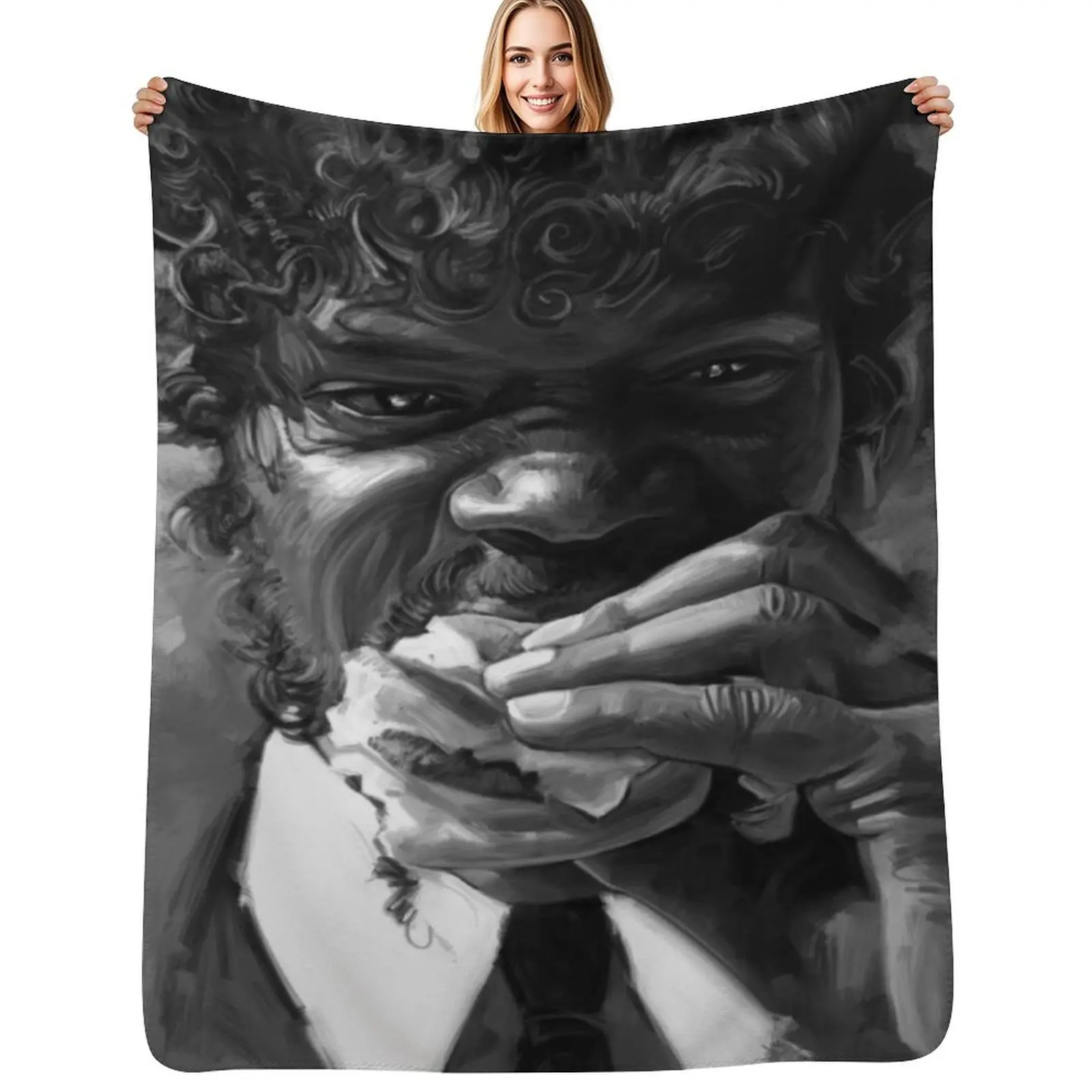 Samuel L. Jackson Throw Blanket Ultra Soft Flannel Fleece Blanket for All Seasons