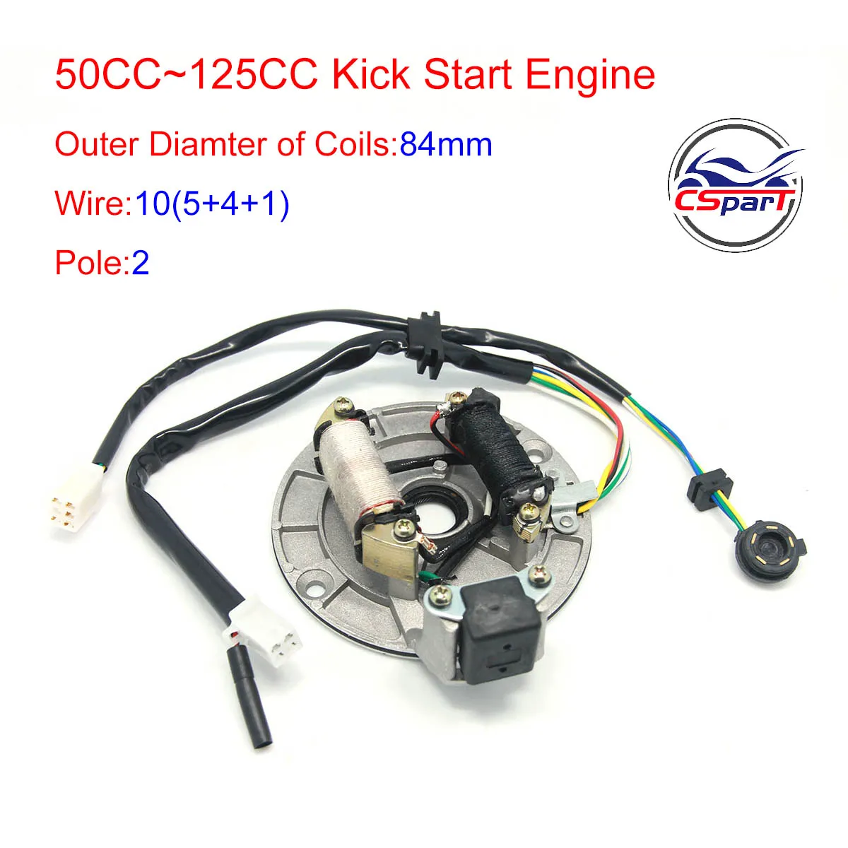 

Magneto Stator Plate Coil With Gear Readout AC 2 Pole 6 Wire 50CC 70CC 90CC 110CC 125CC Dirt Pit Bike ATV Quad Parts