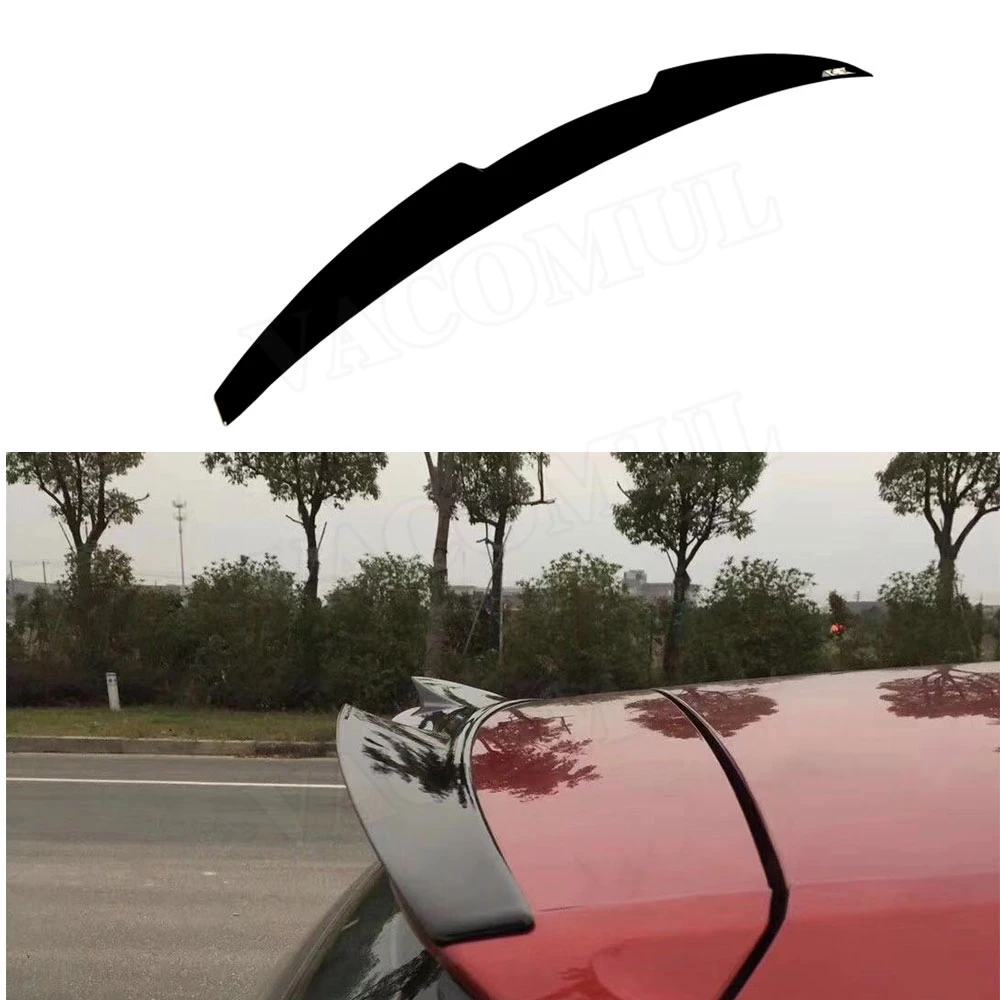 

ABS Gloss Black Rear Roof Spoiler Wings windshield Winglet for Volkswagen VW Polo 2011-2018 Carbon Fiber Trunk Boot Trim Sticker