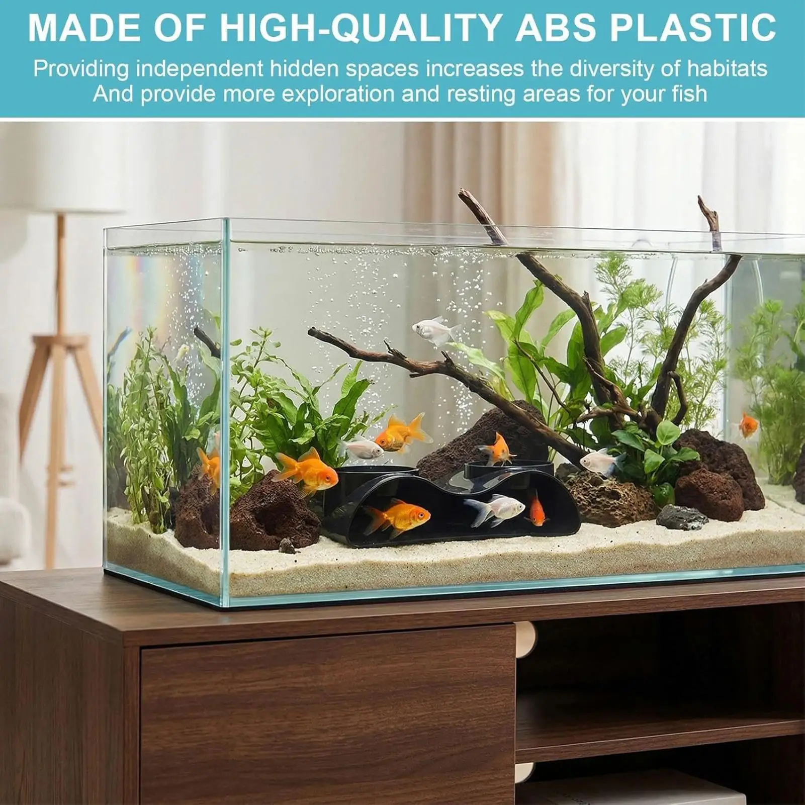 

Double-Entrance Fish Tunnel For Aquarium 2 Pieces 360 Viewing Fish Tank Cave Aquarium Decor For Betta Corydora Catfish Kuhli