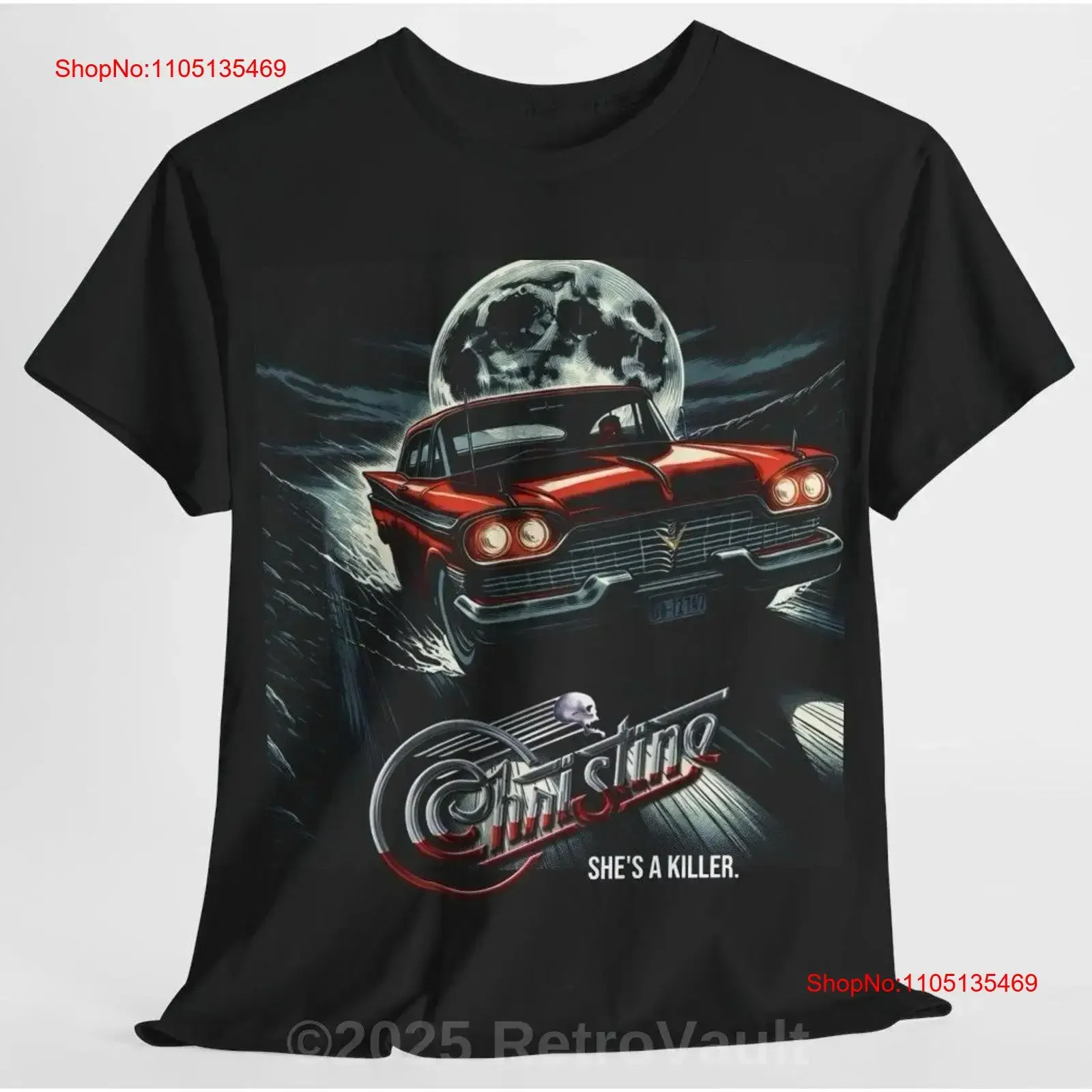 Christine T Shirt 80 s Stephen King Horror Classic Plymouth Fury Car vintage Washed designer clothes Top For Everyday Wear