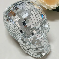 New Creative Hand-made Disco Skull Ornaments Figurines For Home Festival Gifts Mirror Living Room Study Ornaments Wholesale