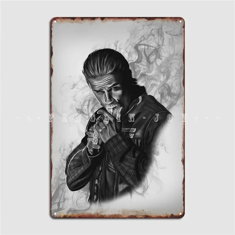 Jax Teller Soa Metal Sign Cinema Living Room Wall Wall Decor Designing Tin Sign Poster