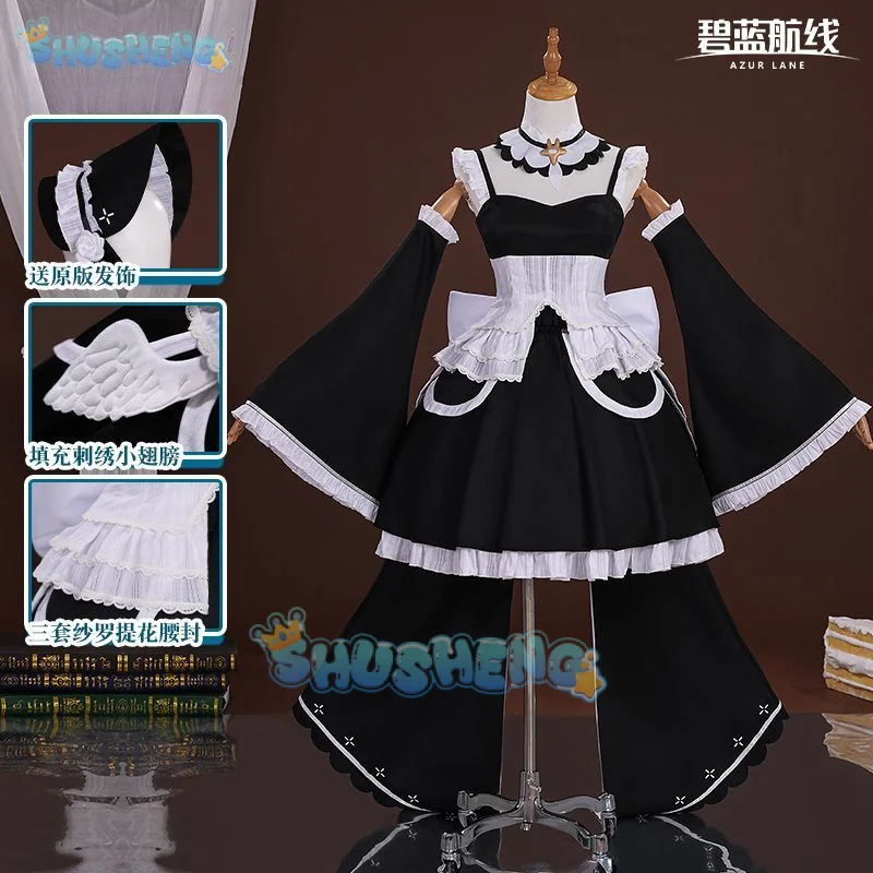 Azur Lane Pequeno Formidável ‌   Cosplay traje senhora real uniforme halloween carnaval festa de natal jogar papel roupas