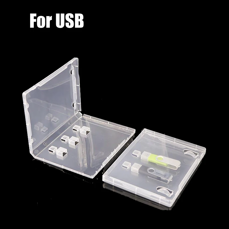 Przezroczysty plastikowy futerał do przechowywania o grubości 14 mm na USB Blu-ray CD DVD Wytrzymały organizer ochronny — zdjęcie produktu 3