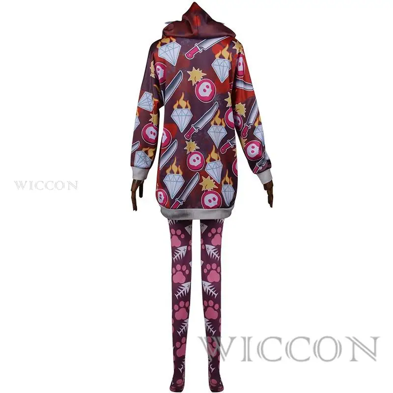 

Костюмы для косплея Susie, толстовка с капюшоном для кошек, игра Dead Daylight, униформа для ролевых игр, маска, женский карнавальный наряд на Хэллоуин
