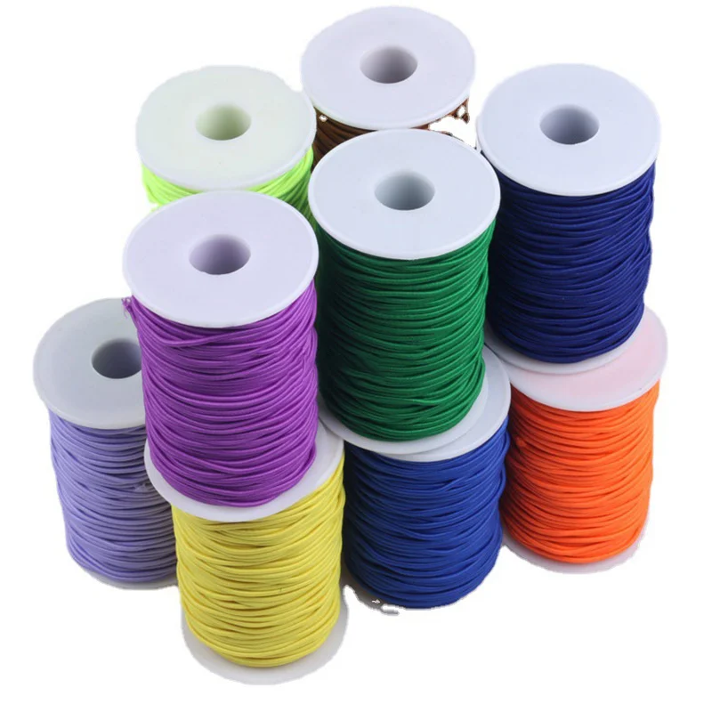 5yards 2mm High Elastic Round Elastic Band Rubber Band Elastic Cord for Jewelry Making Diy Handmade Sewing Accessories