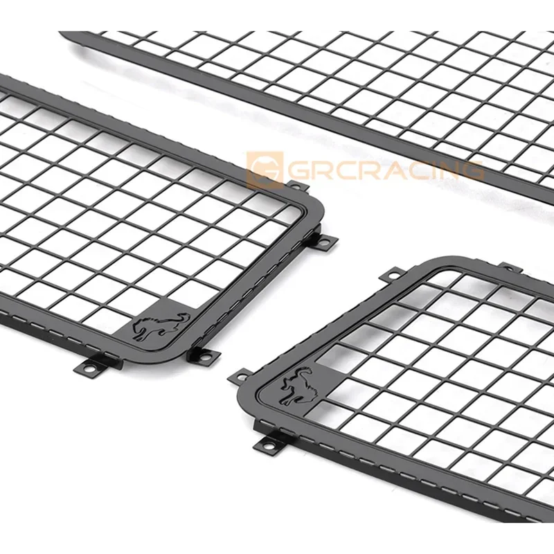 شبكة نافذة من الفولاذ المقاوم للصدأ شبكة نافذة جانبية/خلفية شبكة مدرعة واقية لـ 1/10 RC الزاحف سيارة Traxxas TRX4 برونكو لتقوم بها بنفسك أجزاء