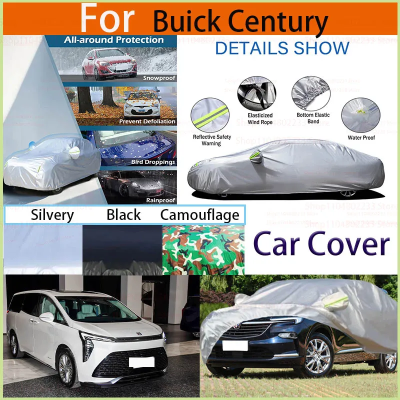 

For Buick Century Outdoor Full Protection Waterproof Dustproof Heat-Resistant All-Season Use Exterior Car Cover