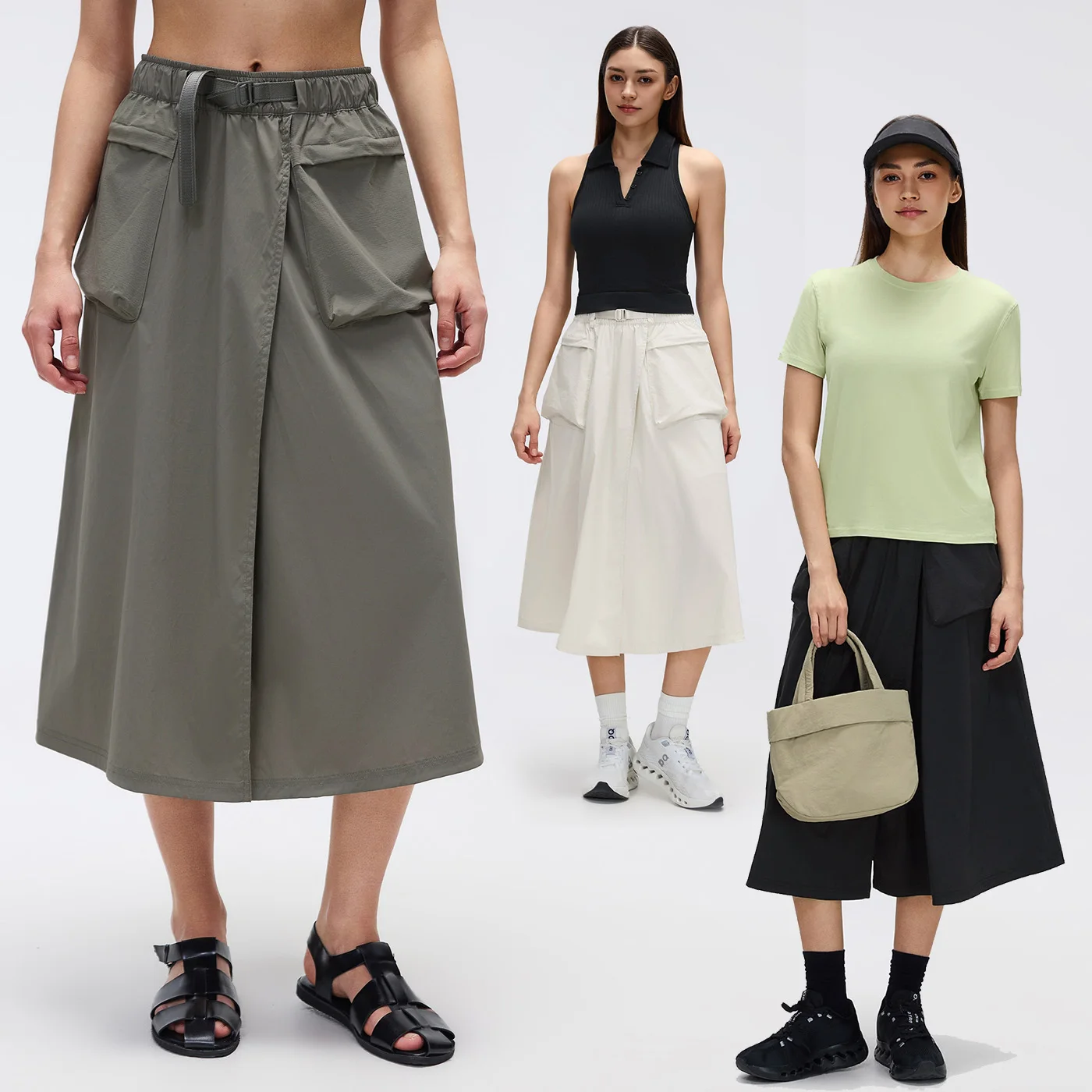 Outdoor Commute Cargo Skirts Pants women Fashion Quick Dry City Streetwear Loose Casual Sport Sweet Girl Y2k Track Shorts Skirt